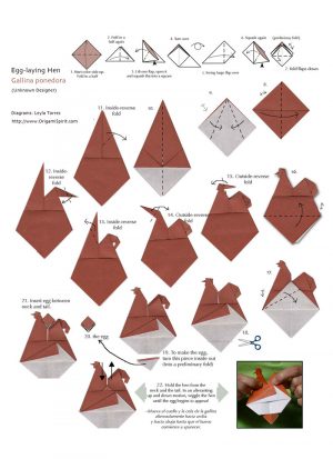 Easy Origami Diagrams How To Make An Easy Origami Hen Instructions Origami Hen