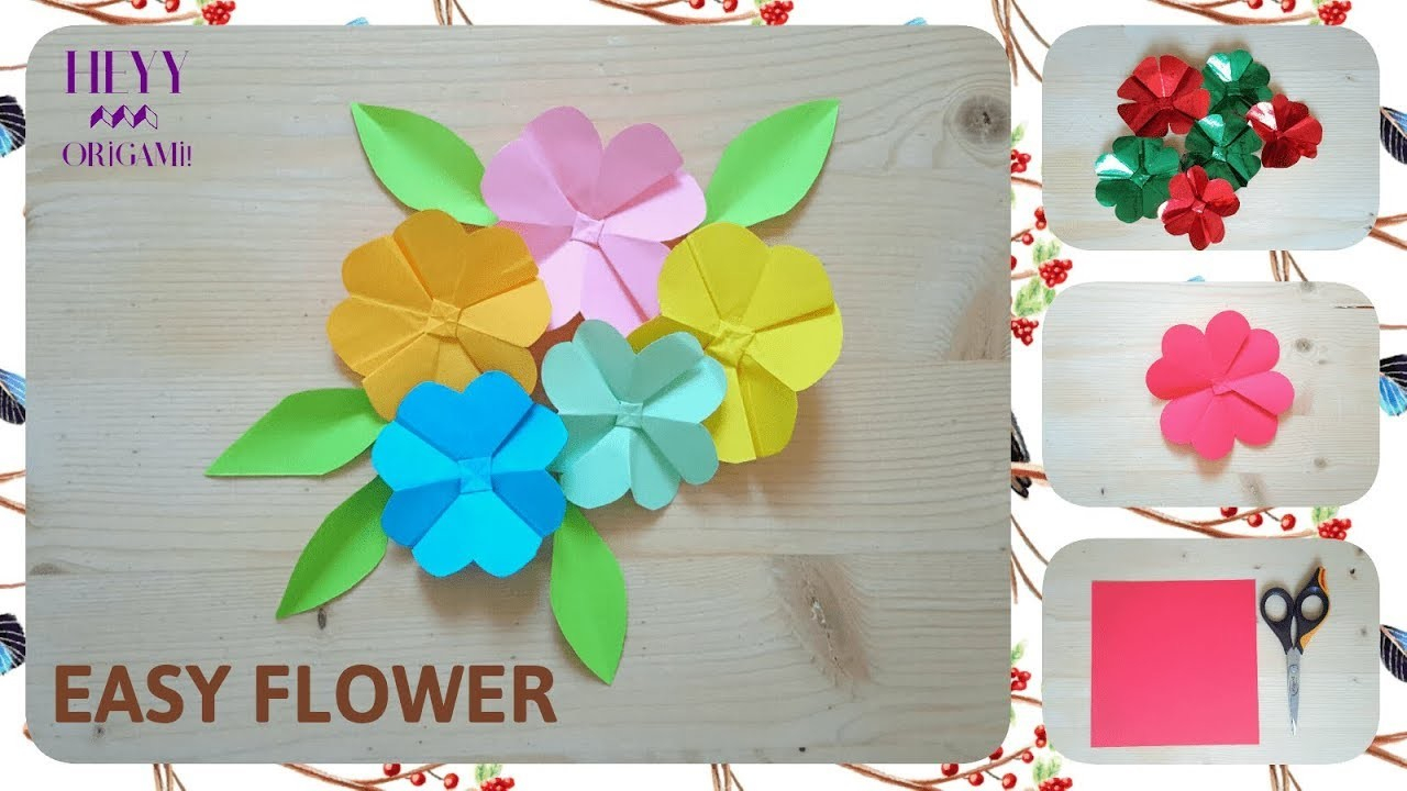 Easy Origami Flower Easy Origami Flower Kirigami How To Make Easy Paper Origami Flower
