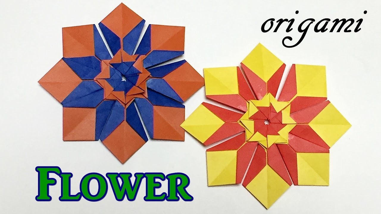 Easy Origami Flower Easy Origami Flower Ornament How To Make A Paper Flower Tutolial
