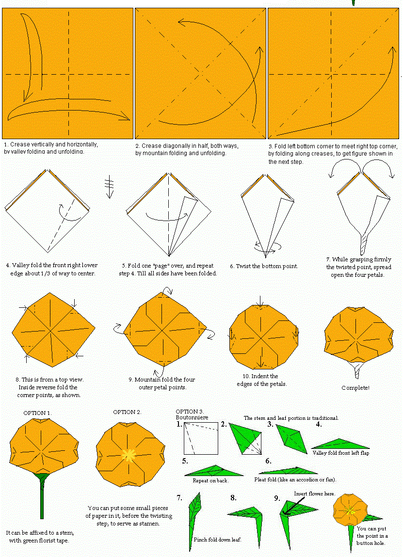 Easy Origami Flower Easy Origami Flower Pattern Simple Origami For Kids