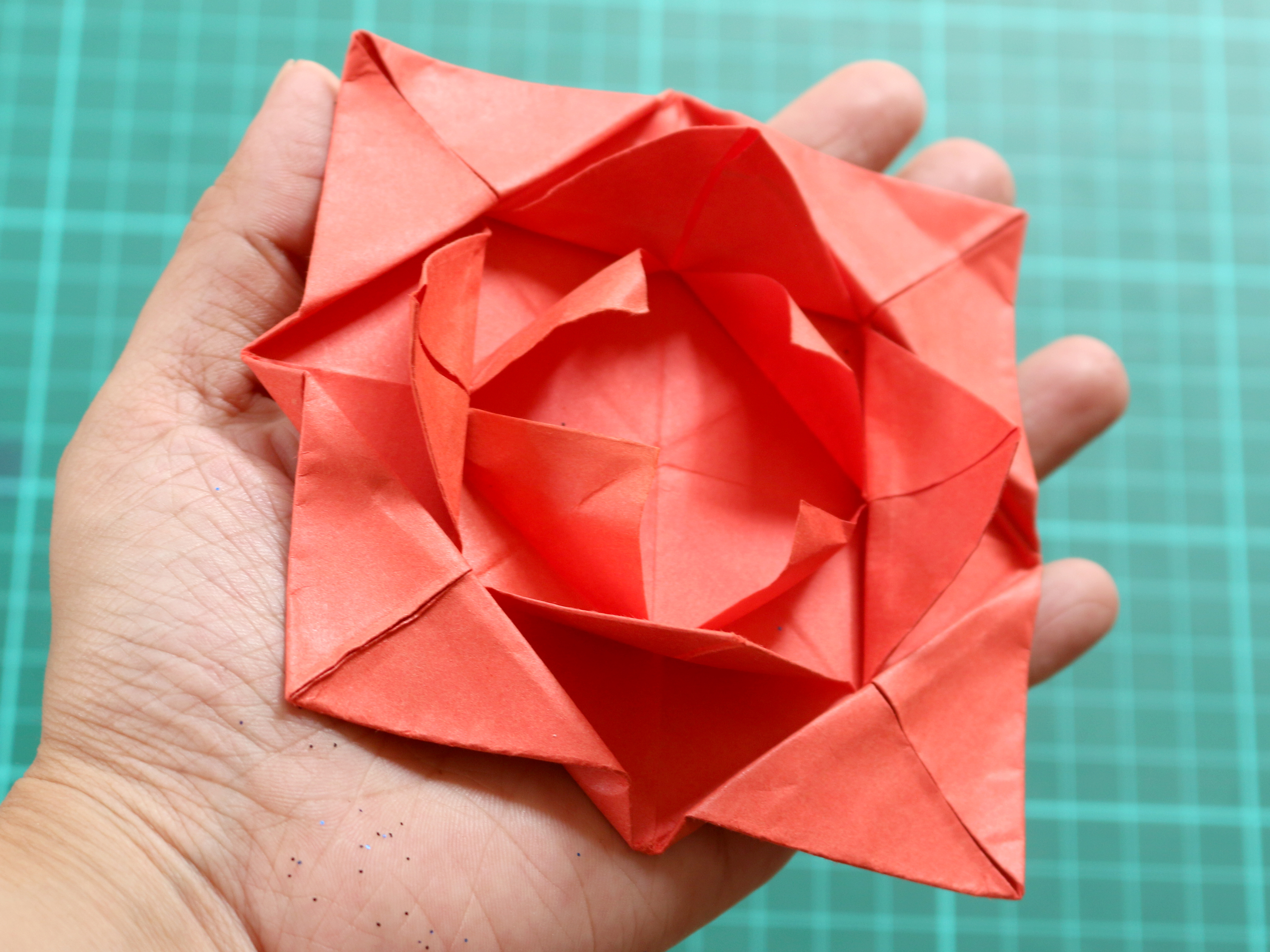 Easy Origami Flower How To Fold A Simple Origami Flower 12 Steps With Pictures