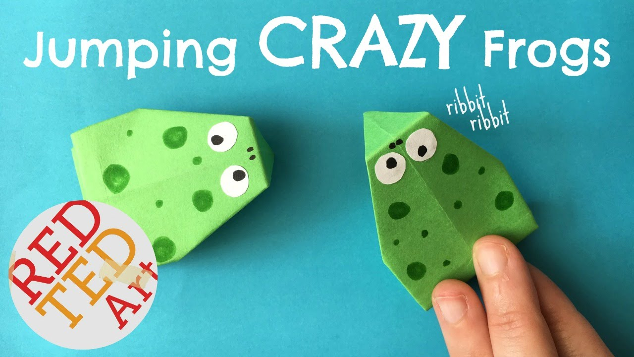 Easy Origami Frog Easy Action Origami Frog That Jumps Easy Paper Toys Crafts How To Make A A Paper Frog