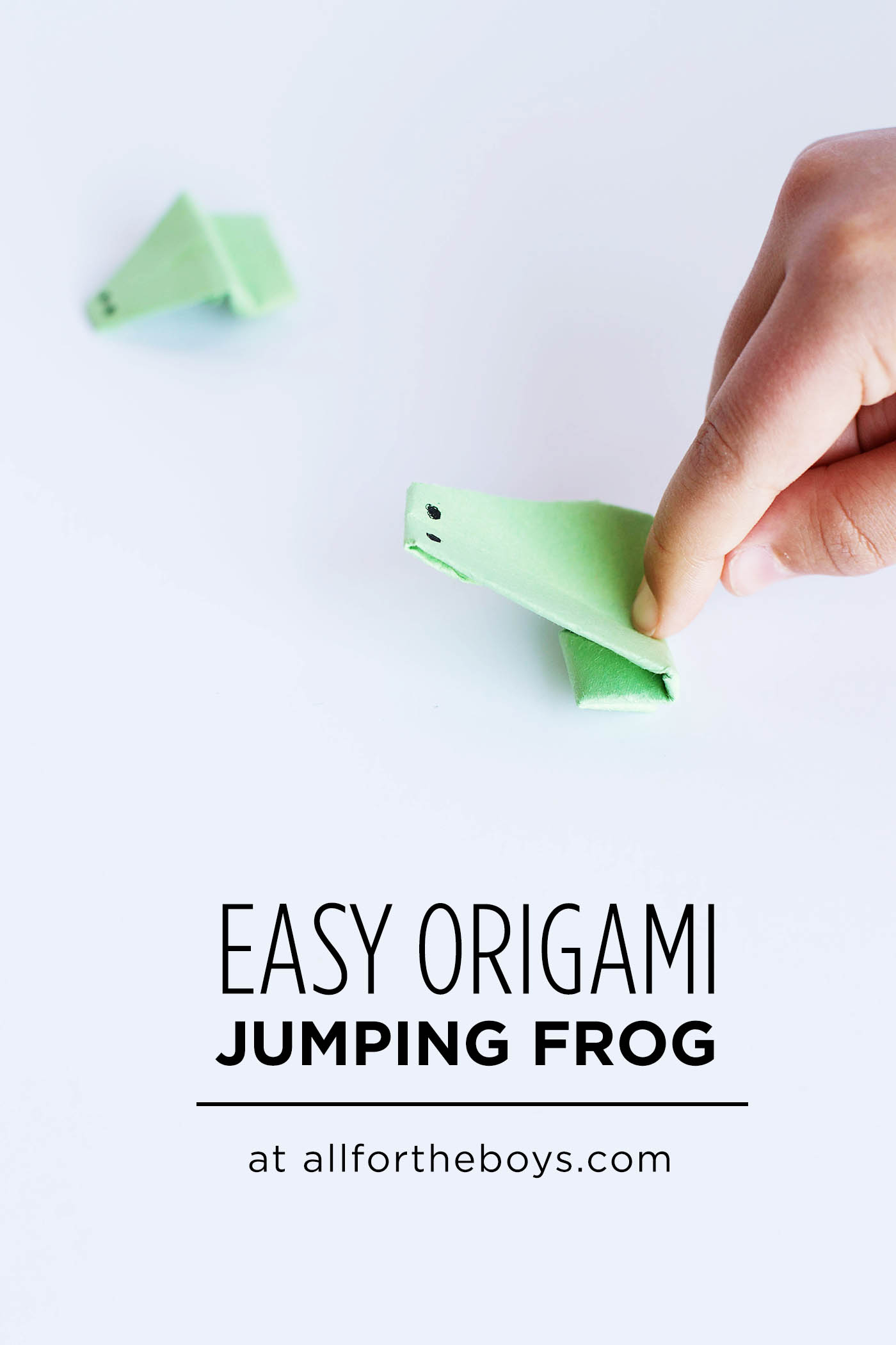 Easy Origami Frog Easy Origami Jumping Frog All For The Boys