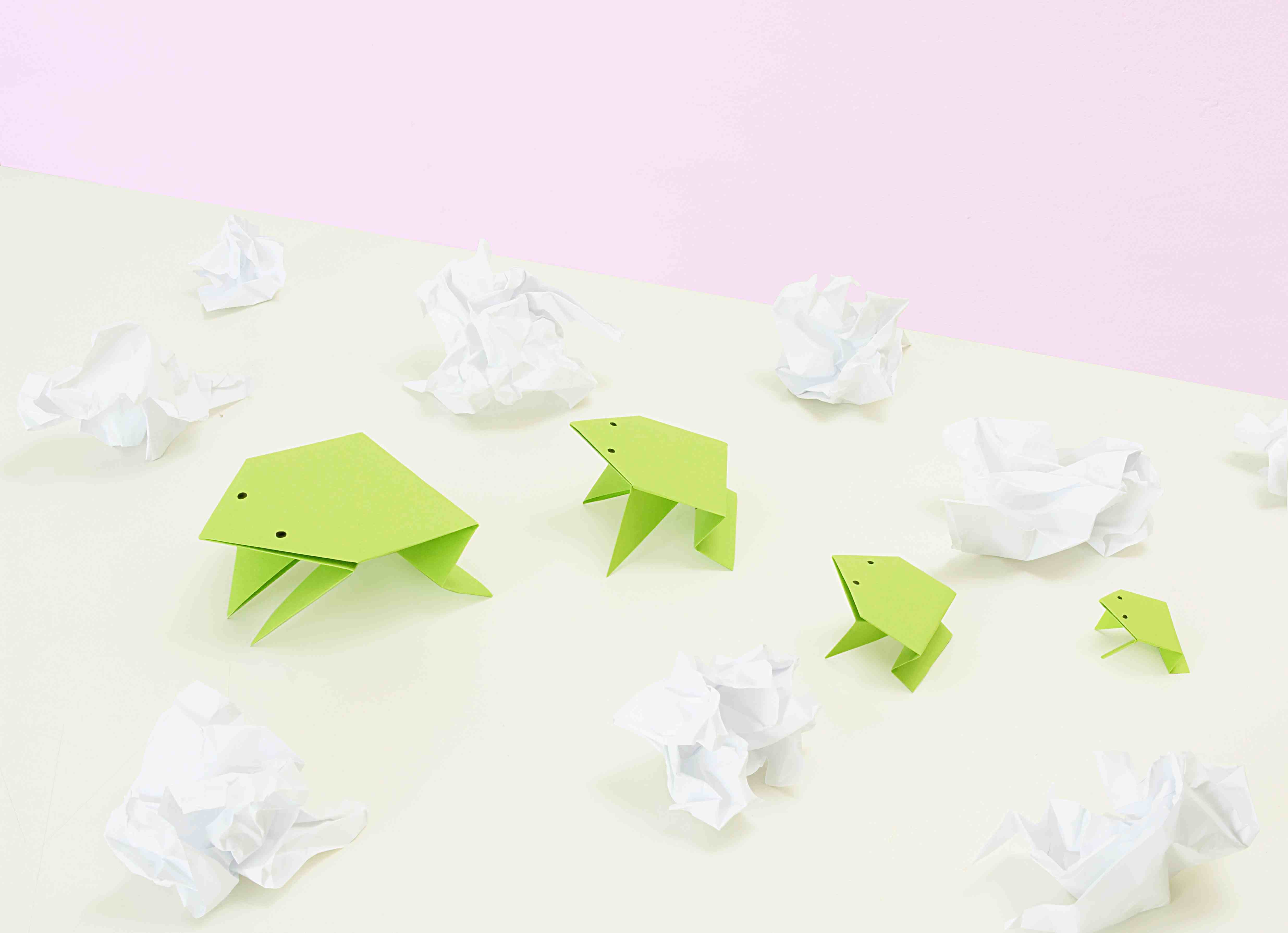 Easy Origami Frog Folded Paper And Origami Games