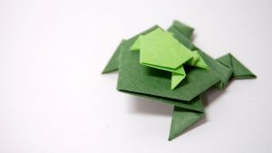 Easy Origami Frog How To Fold An Easy Origami Jumping Frog Traditional Jumping Frog