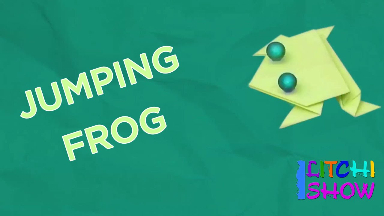 Easy Origami Frog Jumping Frog Making Simple Paper Folding Crafts For Kids Fun