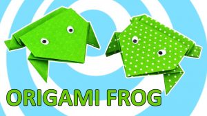 Easy Origami Frog Origami Jumping Frog Easy Tutorial For Kids