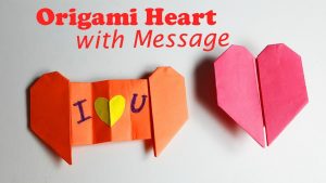 Easy Origami Heart How To Make An Origami Heart With Message Origami Easy Diy Crafts