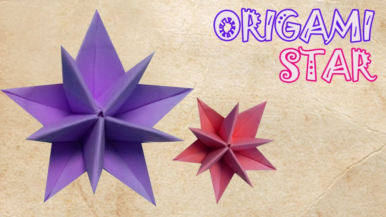 Easy Origami Star Origami Star Tutorial Origami Easy