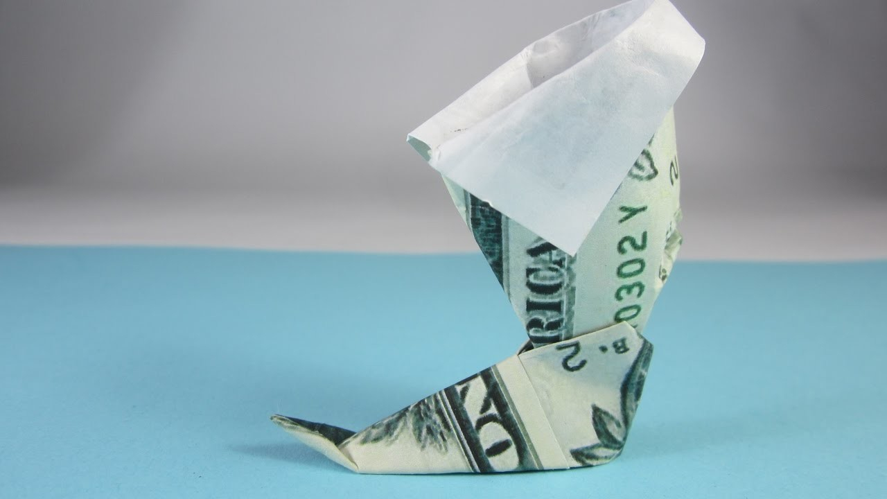 Easy Origami With Dollar Bills Easy Dollar Bill Origami Boot Origami Money