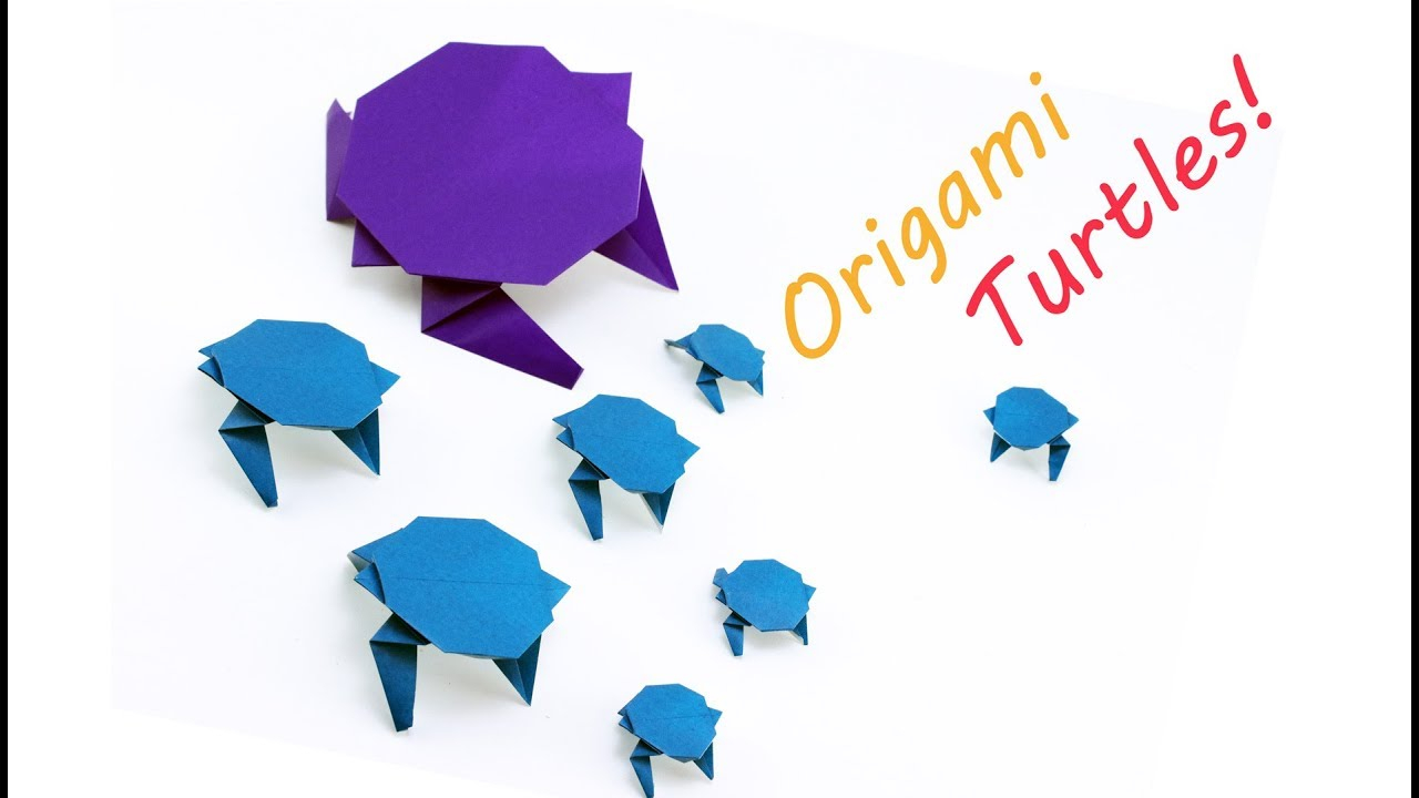 Easy Turtle Origami Easy Origami Turtle Paper Craft Tutorial Sunderorigami