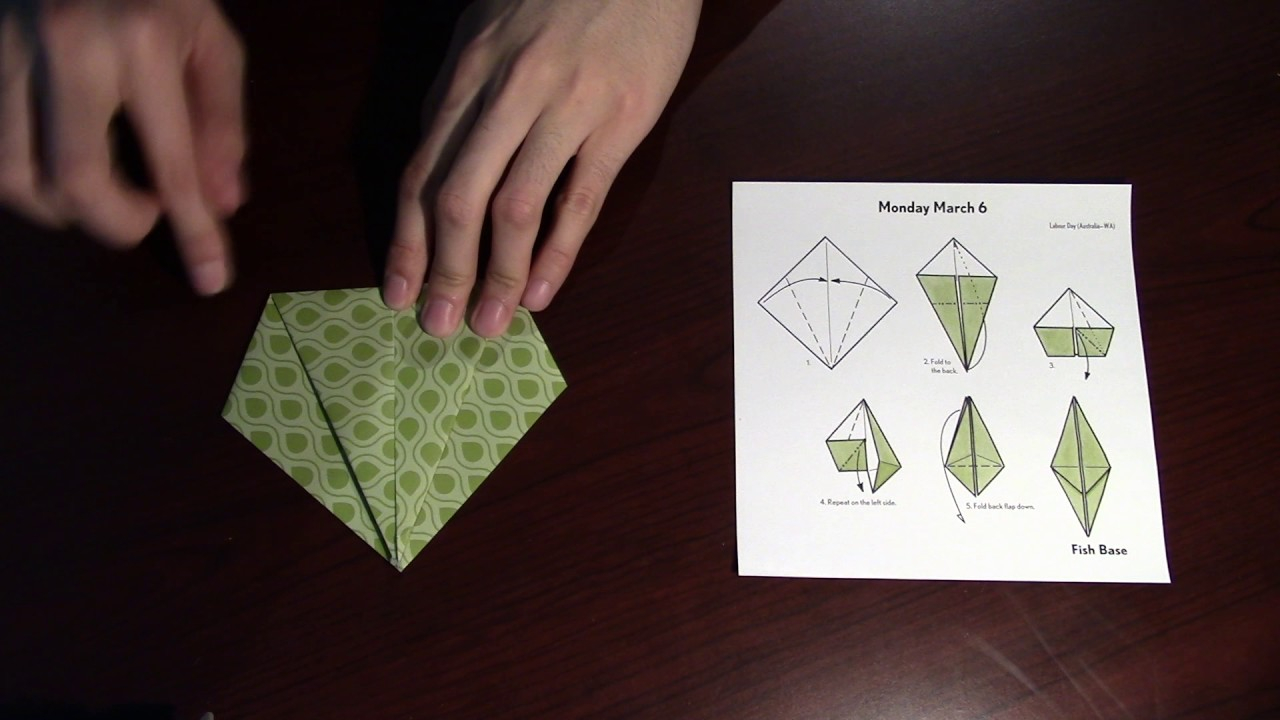 Fish Base Origami How To Fold A Fish Base Origami Day 50 Easy