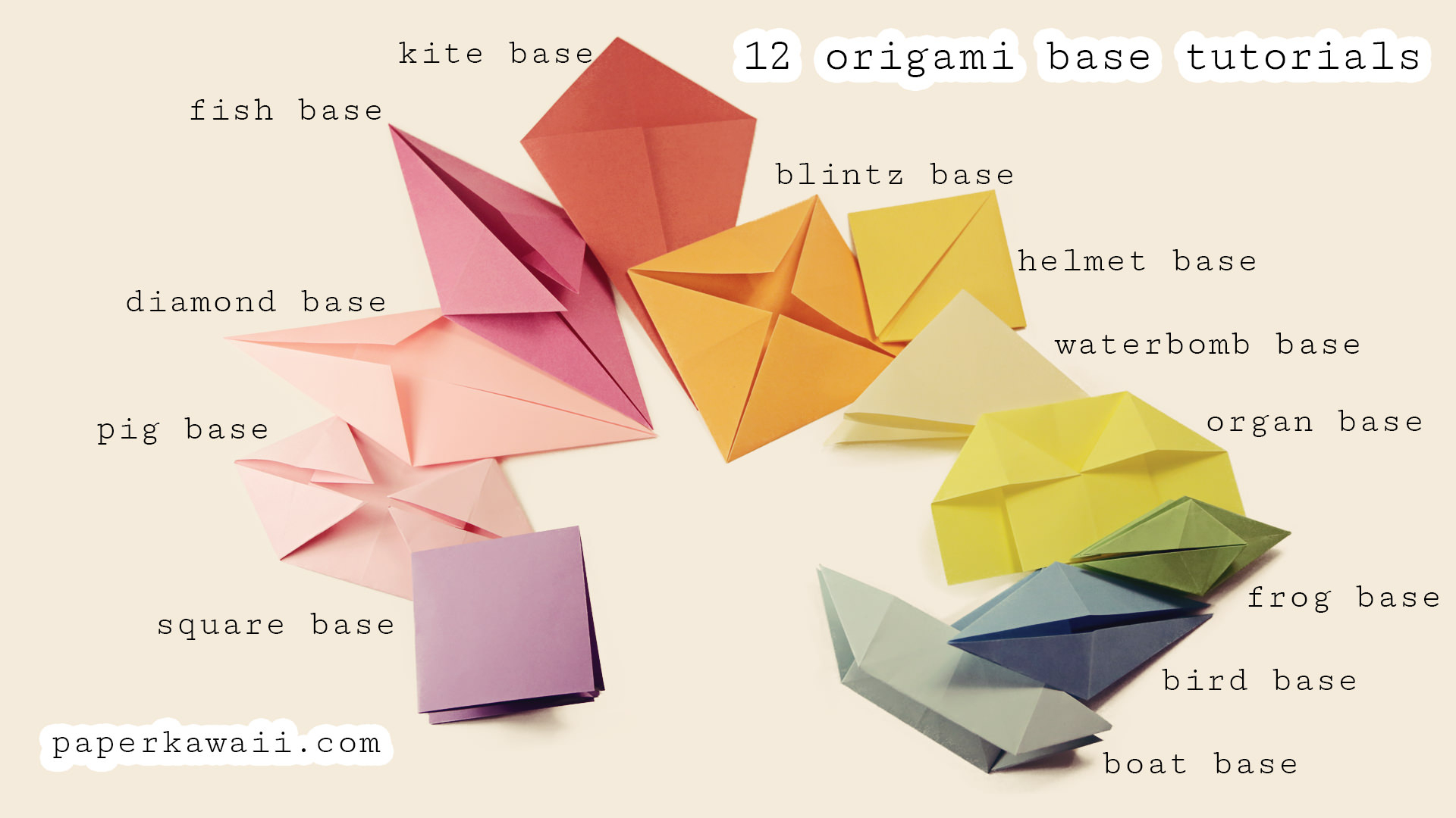 Fish Base Origami Origami Base Folds For Beginners Paper Kawaii