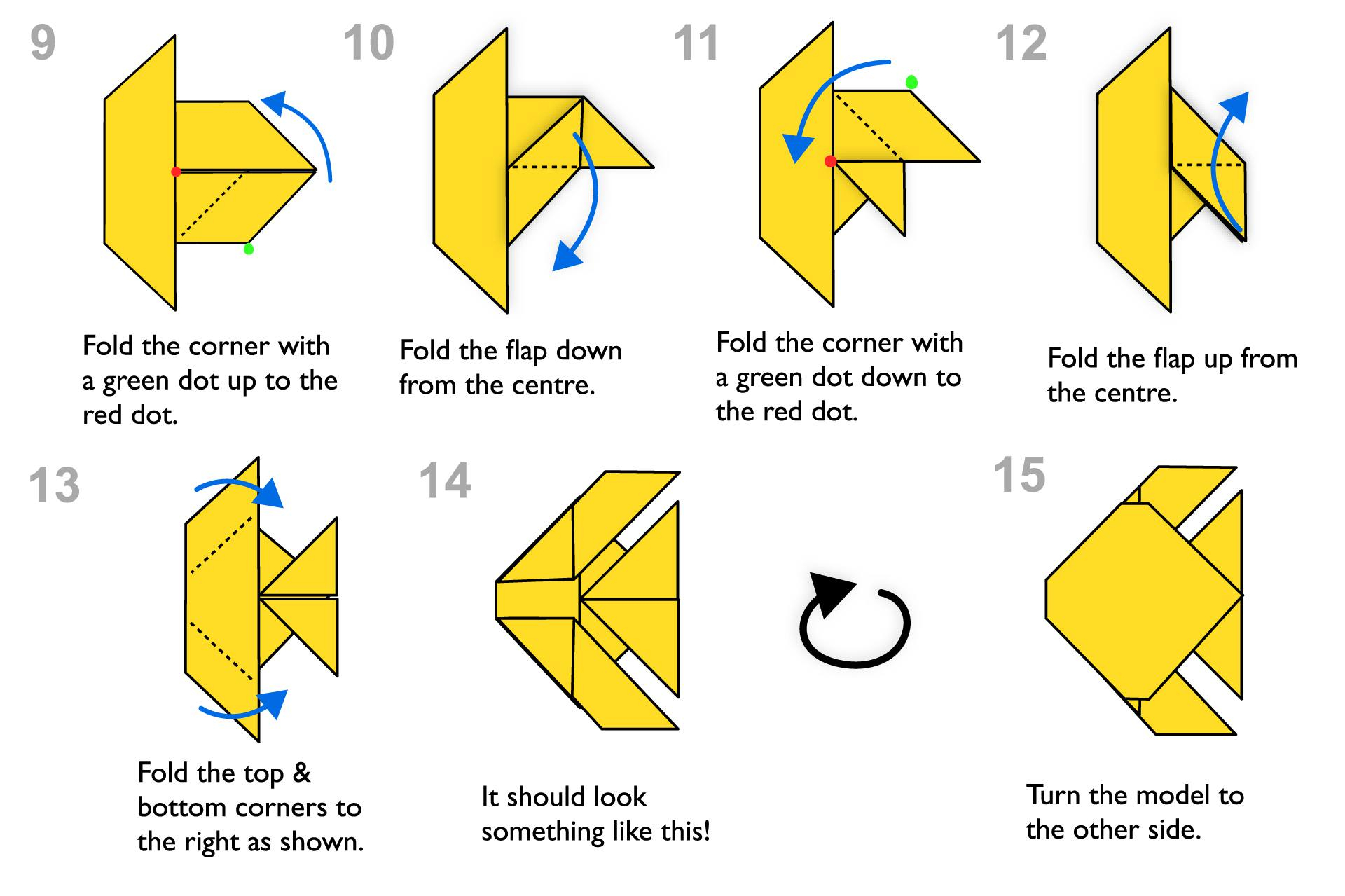 Fish Base Origami Step Step Instructions For Making An Origami Fish