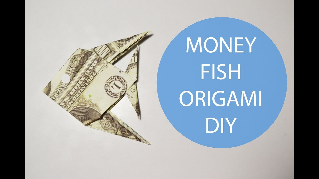 Fish Money Origami Money Fish Origami Dollar Folded Tutorial No Glue Diy