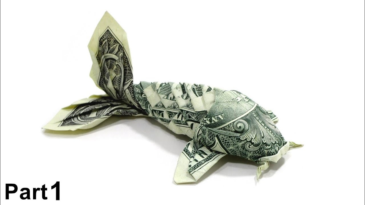 Fish Money Origami Origami Dollar Koi Fish Tutorial Won Park Part 1 1 Billete
