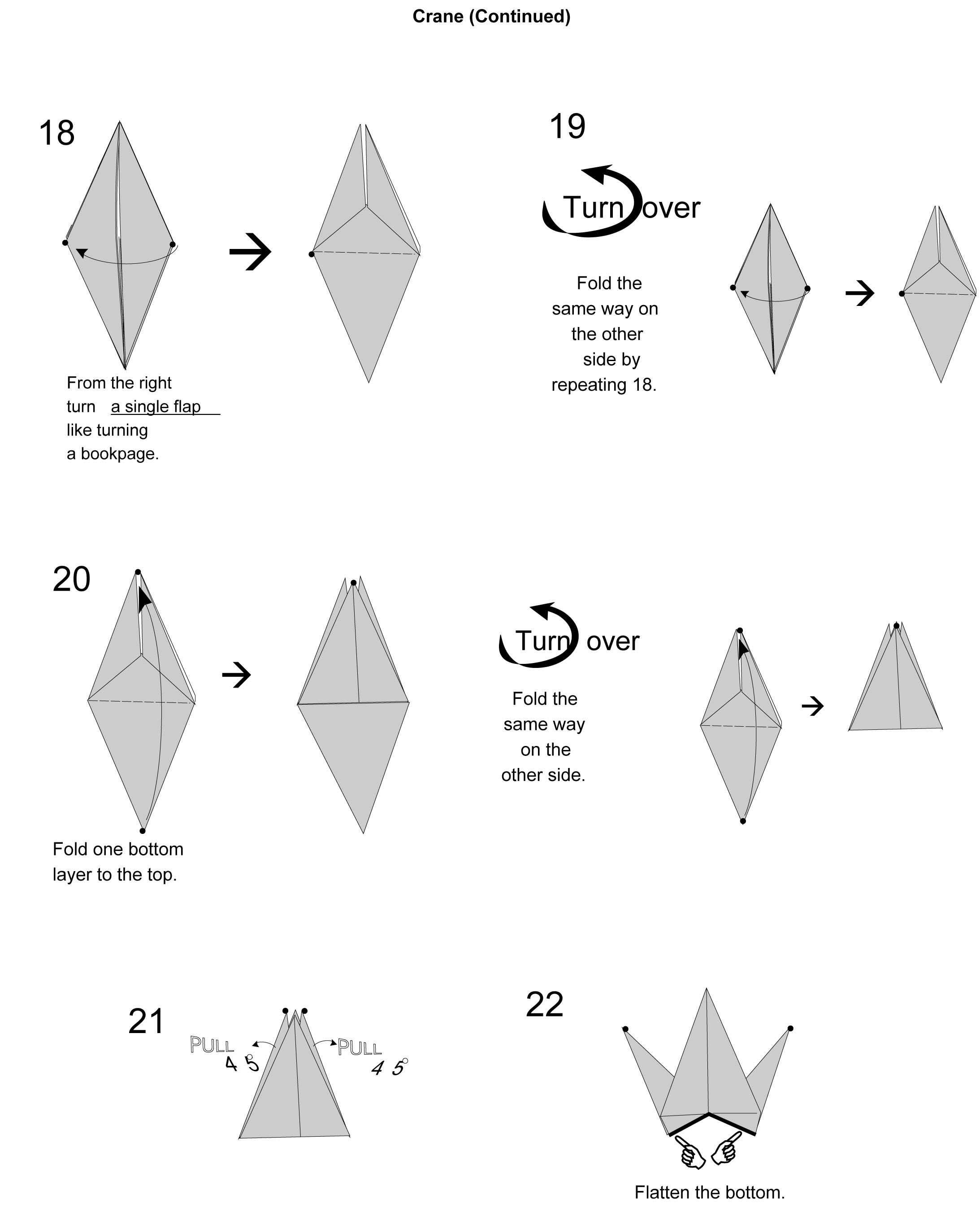 Flapping Bird Origami Instructions 21 Divine Steps How To Make An Origami Crane Tutorial In 2019