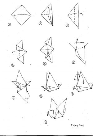Flapping Bird Origami Instructions Origami Flapping Bird Instructions And Diagrams Psychologyarticles