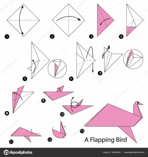 Flapping Bird Origami Instructions Step Step Instructions How To Make Origami A Flapping Bird