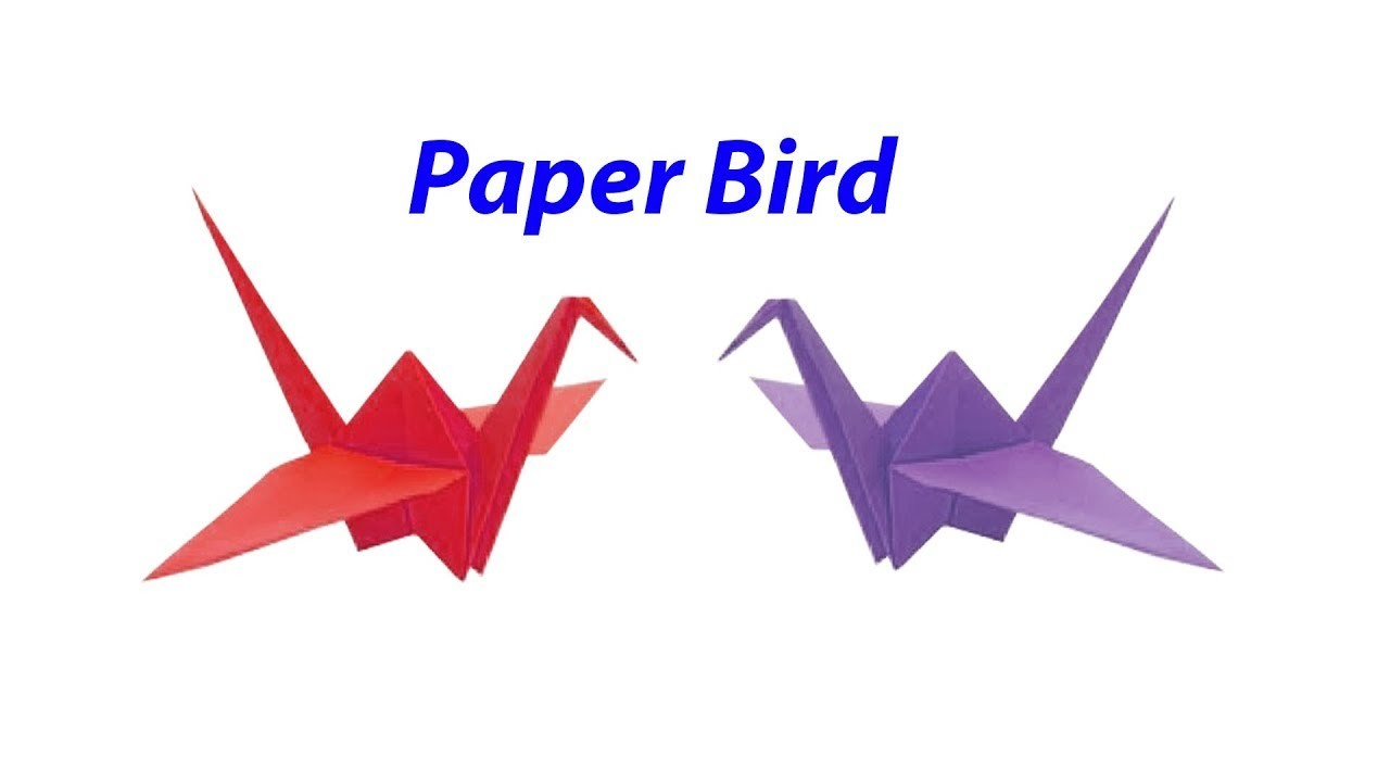 Flapping Swan Origami How To Make An Origami Flapping Bird Paper Bird Paper Crafts