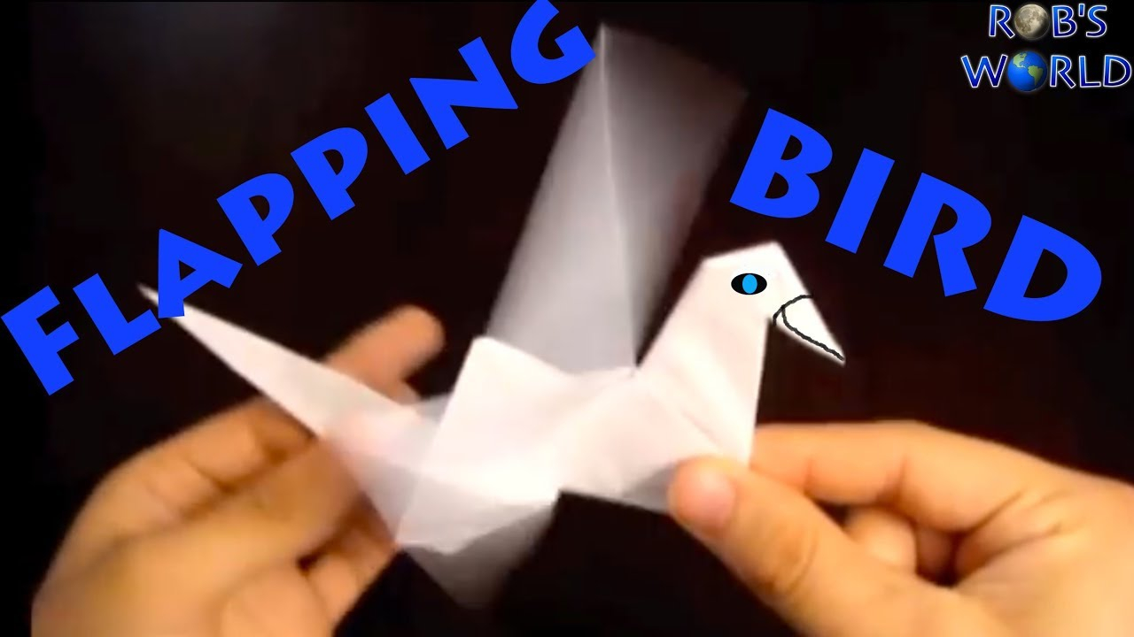 Flapping Swan Origami How To Make An Origami Flapping Bird Robs World