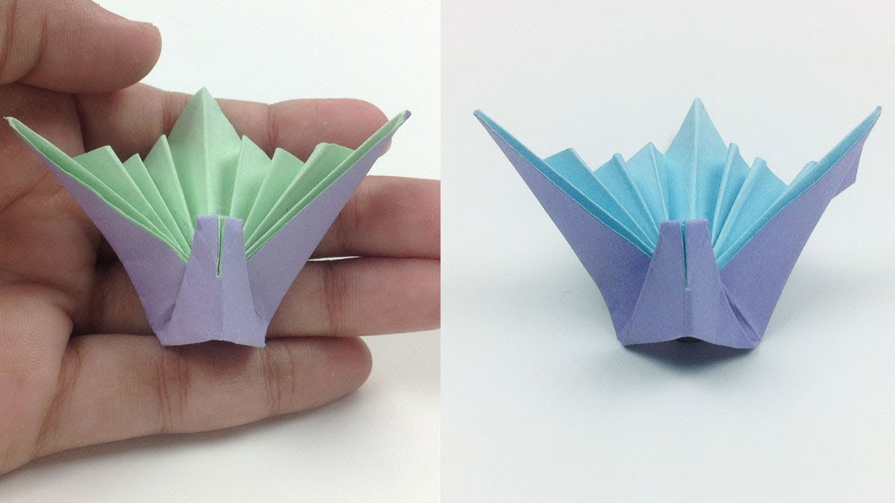 Flapping Swan Origami Origami Celebration Paper Crane How To Make An Origami Flapping Bird Tutorial Step Step Easy