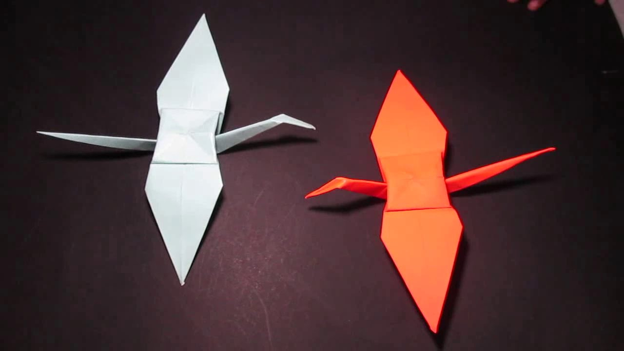 Flapping Swan Origami Paper Crane How To Make Paper Crane With Flapping Wings