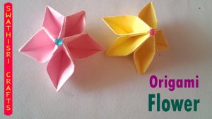 Flower Origami Easy How To Fold Origami Flower Paper Crafts Do It Yourself Hand