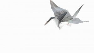 Flying Swan Origami Beautiful Origami Crane Animated Origami Crane Flying In White Background 4k Video