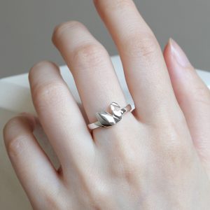 Flying Swan Origami Engraving Origami Swan Silver Ring Size 6 7 8 Sterling Silver Flying Swan Wing Ring Bird Band Animal Jewelry Gift For Nature Lovers