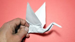 Flying Swan Origami How To Make A Flying Swan Origami Bird Out Of Paper Tutorial Diy