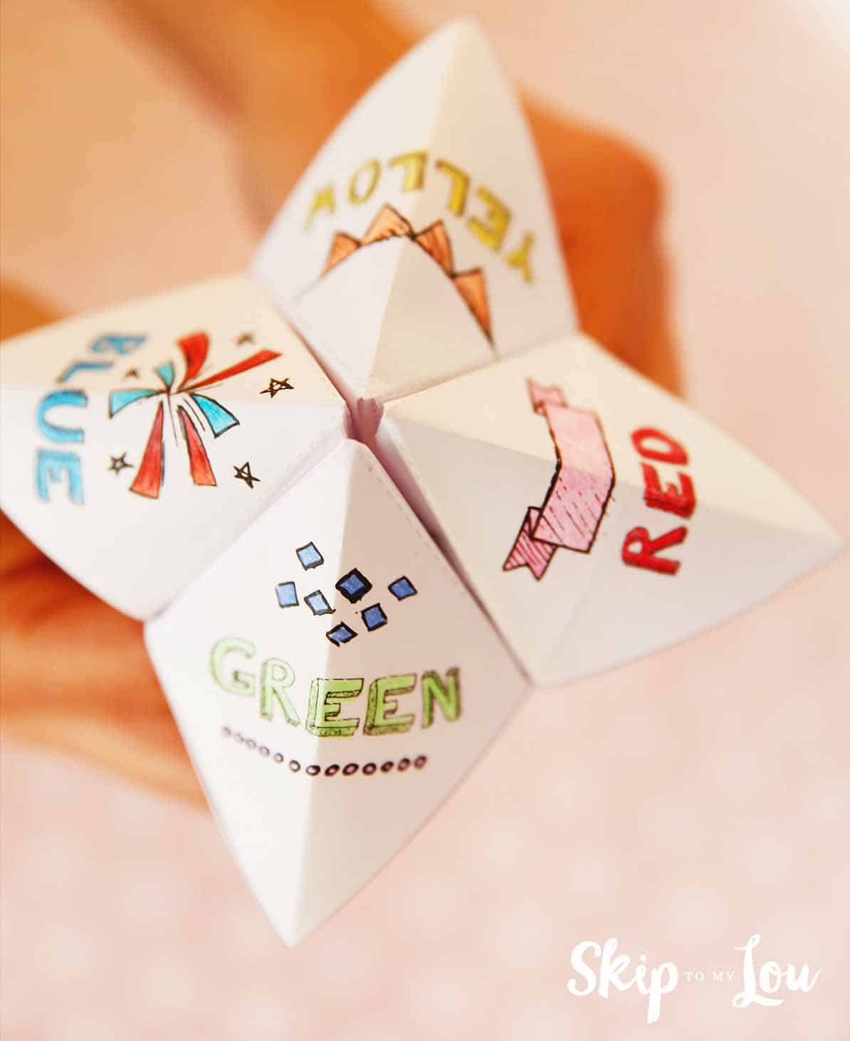 Fortune Teller Origami Sayings How To Make A Fortune Teller Skip To My Lou