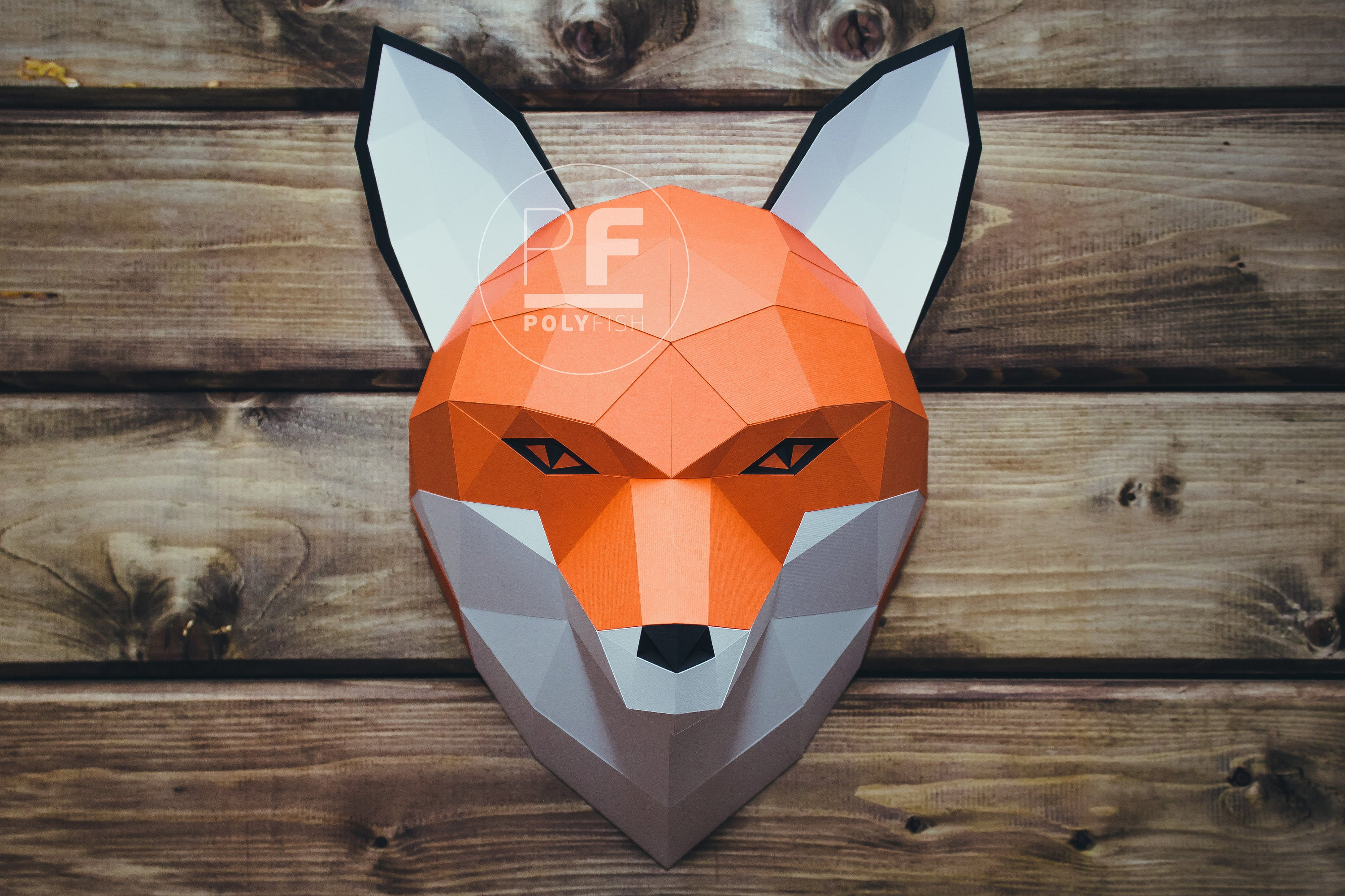Fox Puppet Origami Fox Head Lowpoly Wall Decor Paper Model Diy Template Origami 3d Pdf Template Papercraft Animals Low Poly Diy Paper Trophie On Wall