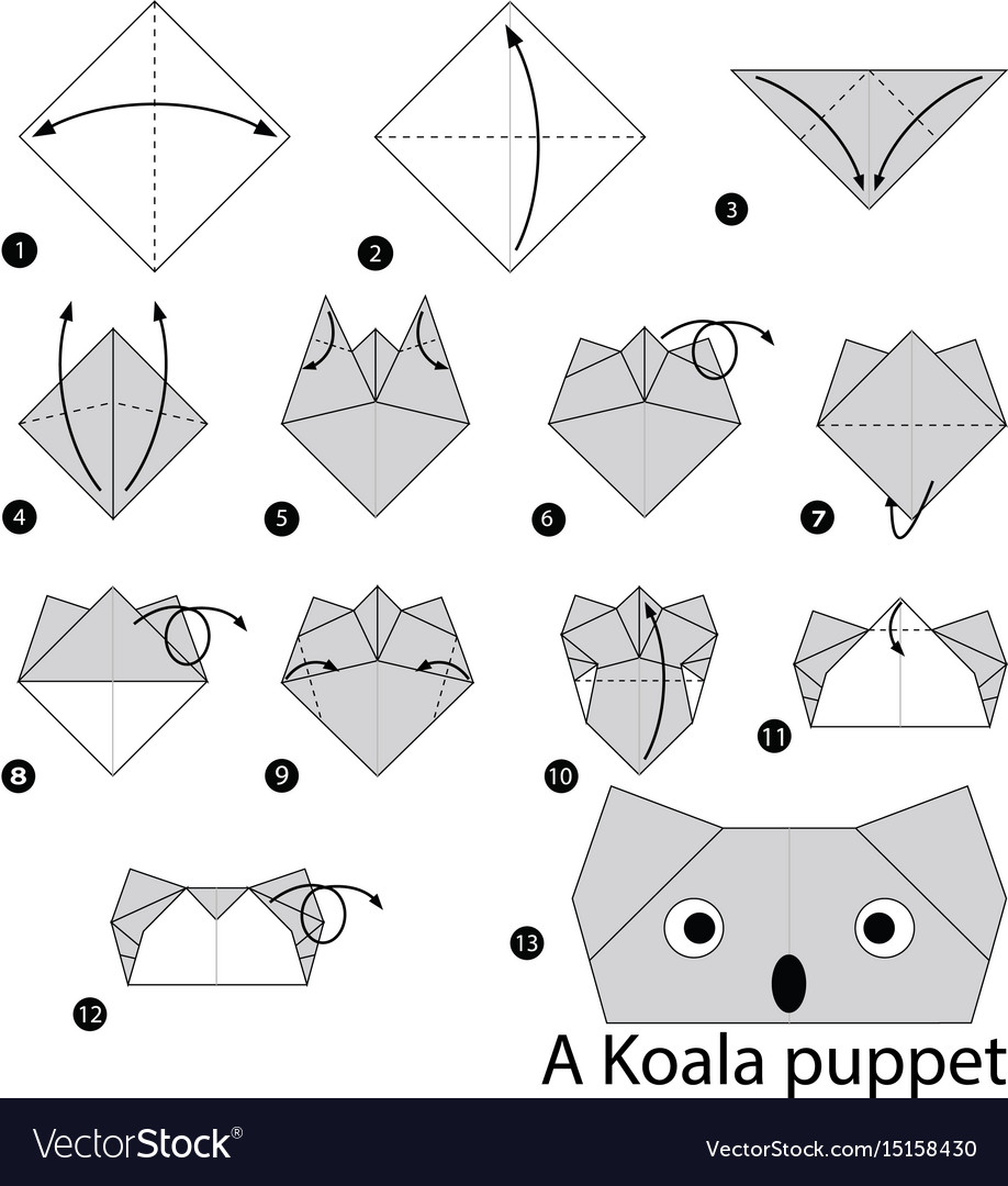 Fox Puppet Origami Make Origami A Koala Puppet