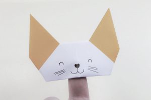 Fox Puppet Origami Origami Finger Puppets Photo Tutorial Paper Kawaii