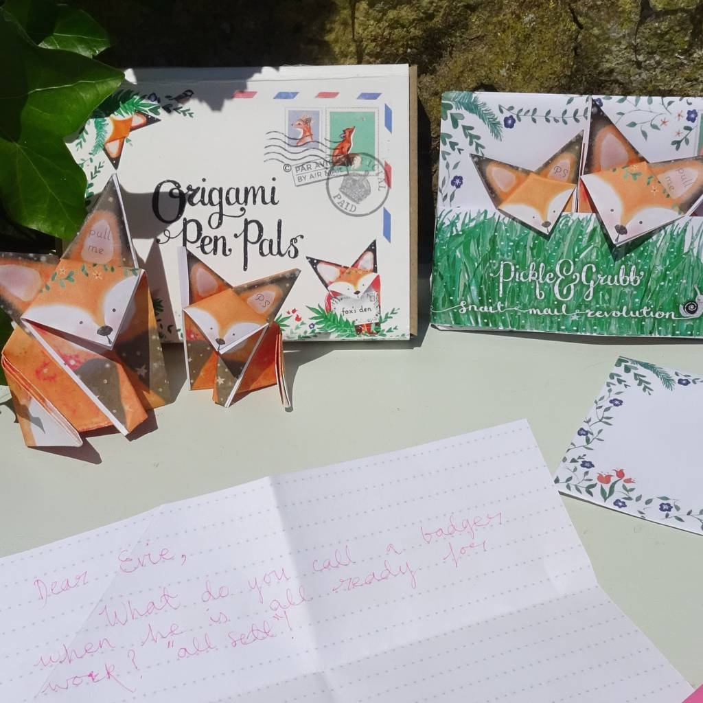 Fox Puppet Origami Origami Fox Pen Pals Childrens Writing Set