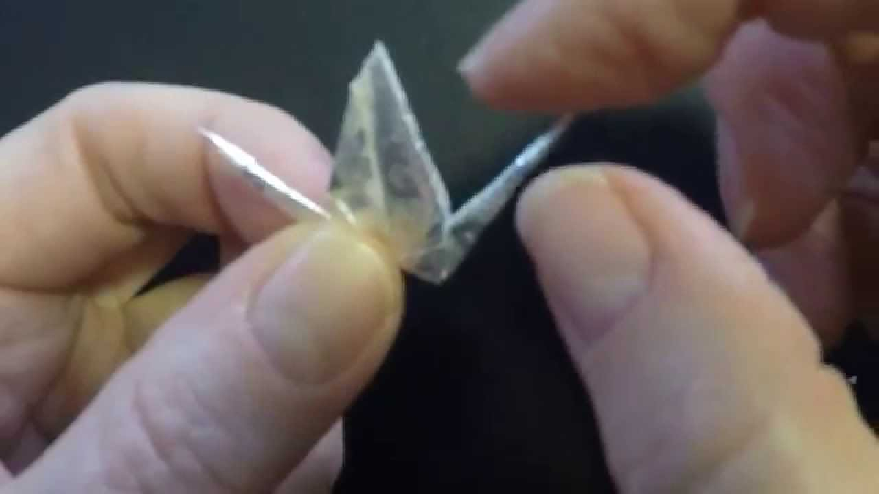 Gum Wrapper Origami Crane How To Fold An Origami Crane From A Gum Wrapper