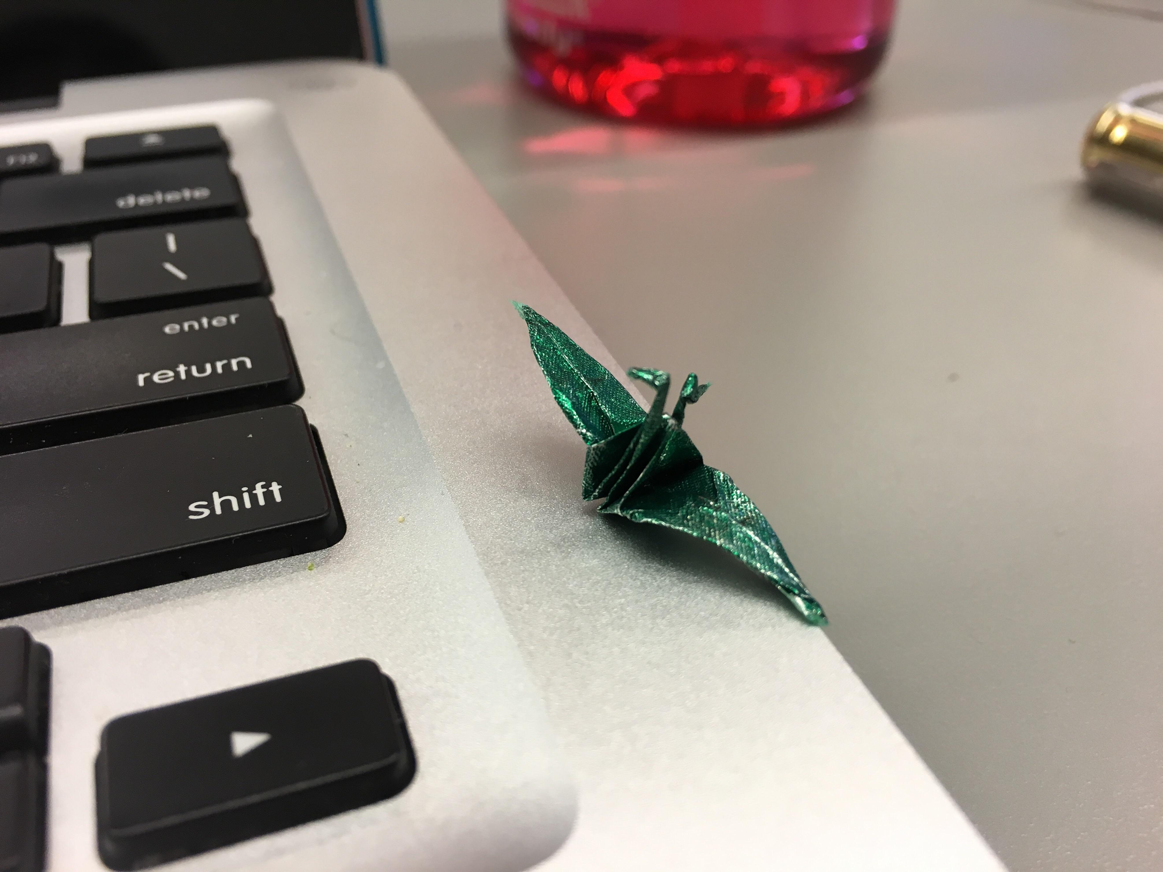 Gum Wrapper Origami Crane I Gave My Classmate Gum And He Gave Me This Perfect Tiny Gum Wrapper