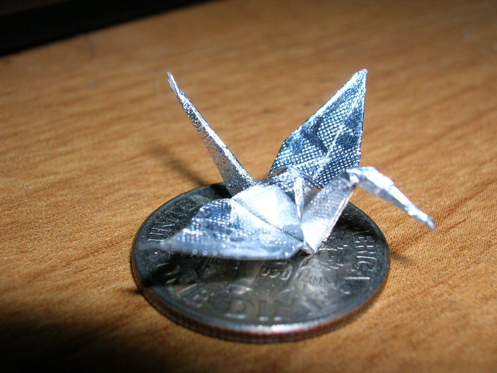 Gum Wrapper Origami Crane My Sister Got Me A Sweet Ass Origami Kit The Pub Shroomery