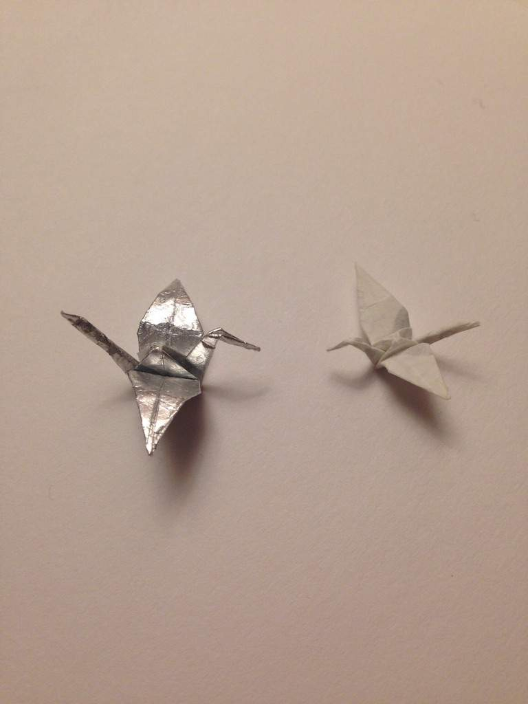 Gum Wrapper Origami Crane Tiny Origami Cranes Art Amino