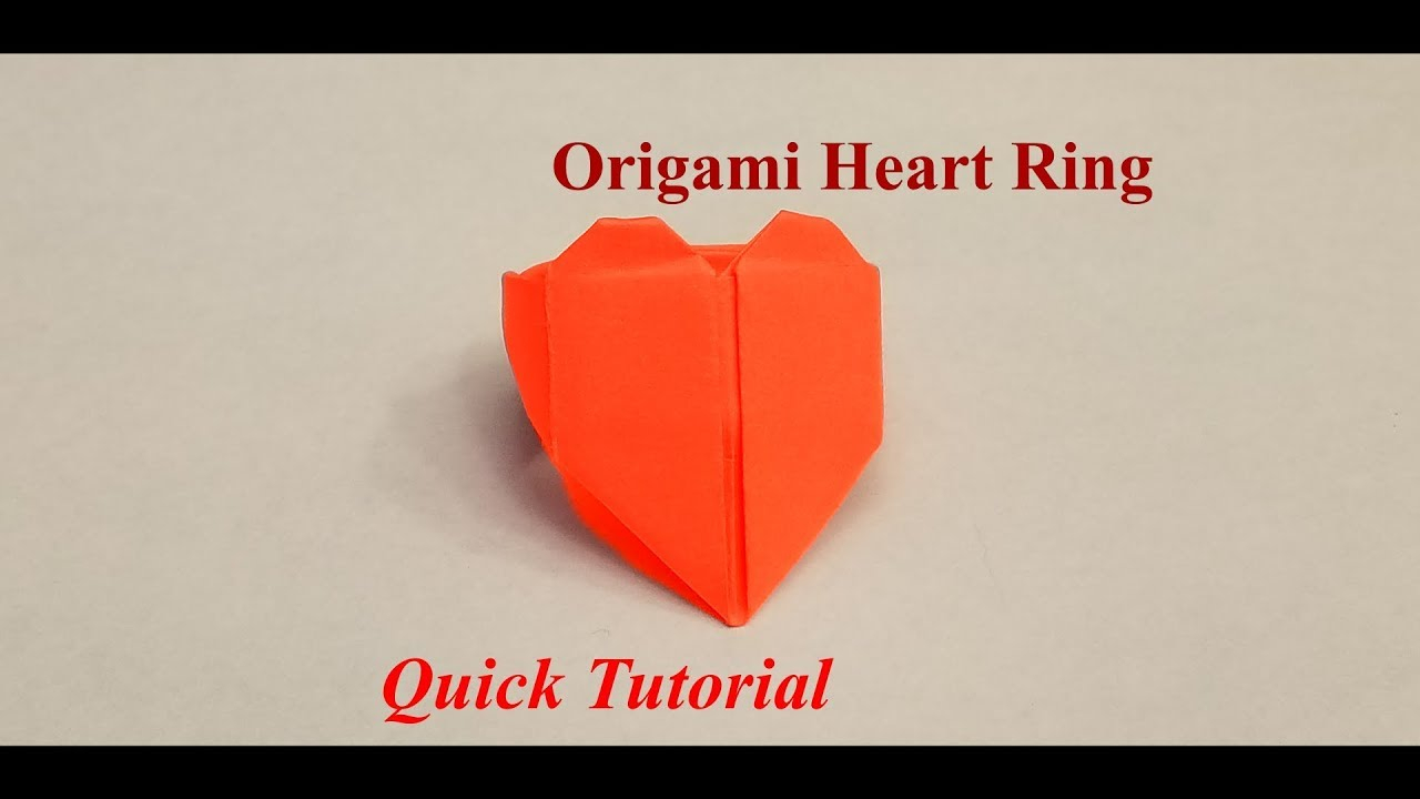 Heart Shaped Origami Heart Ring How To Fold An Origami Heart Shaped Ring