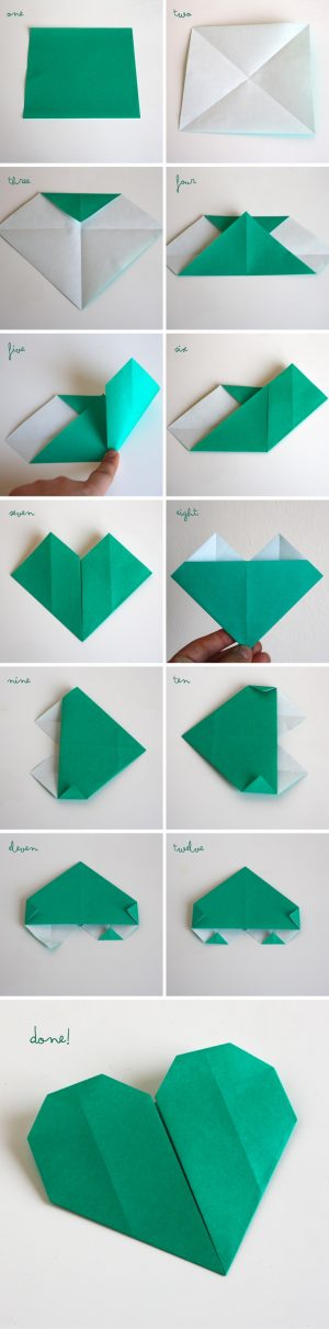 Heart Shaped Origami Simple Origami Heart Garland Mamapapabubba