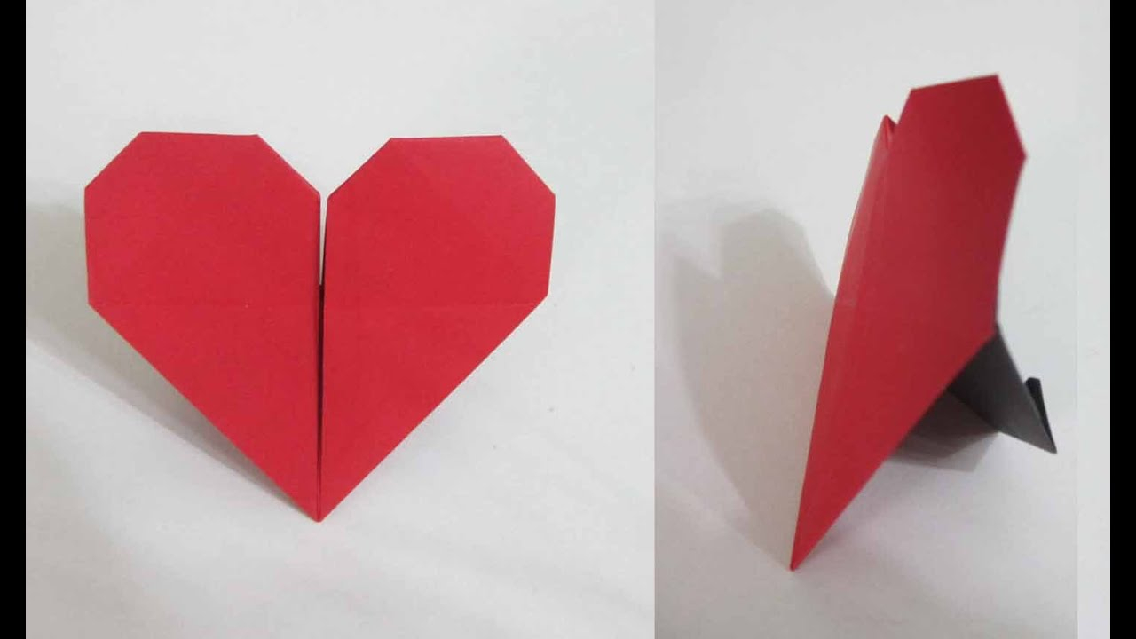 Heart Shaped Origami Tutorial How To Make Heart Shaped Stand