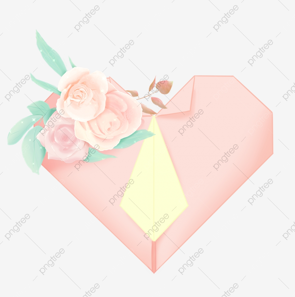 Heart Shaped Origami Valentines Day Rose Heart Shaped Origami Pink Romantic Color