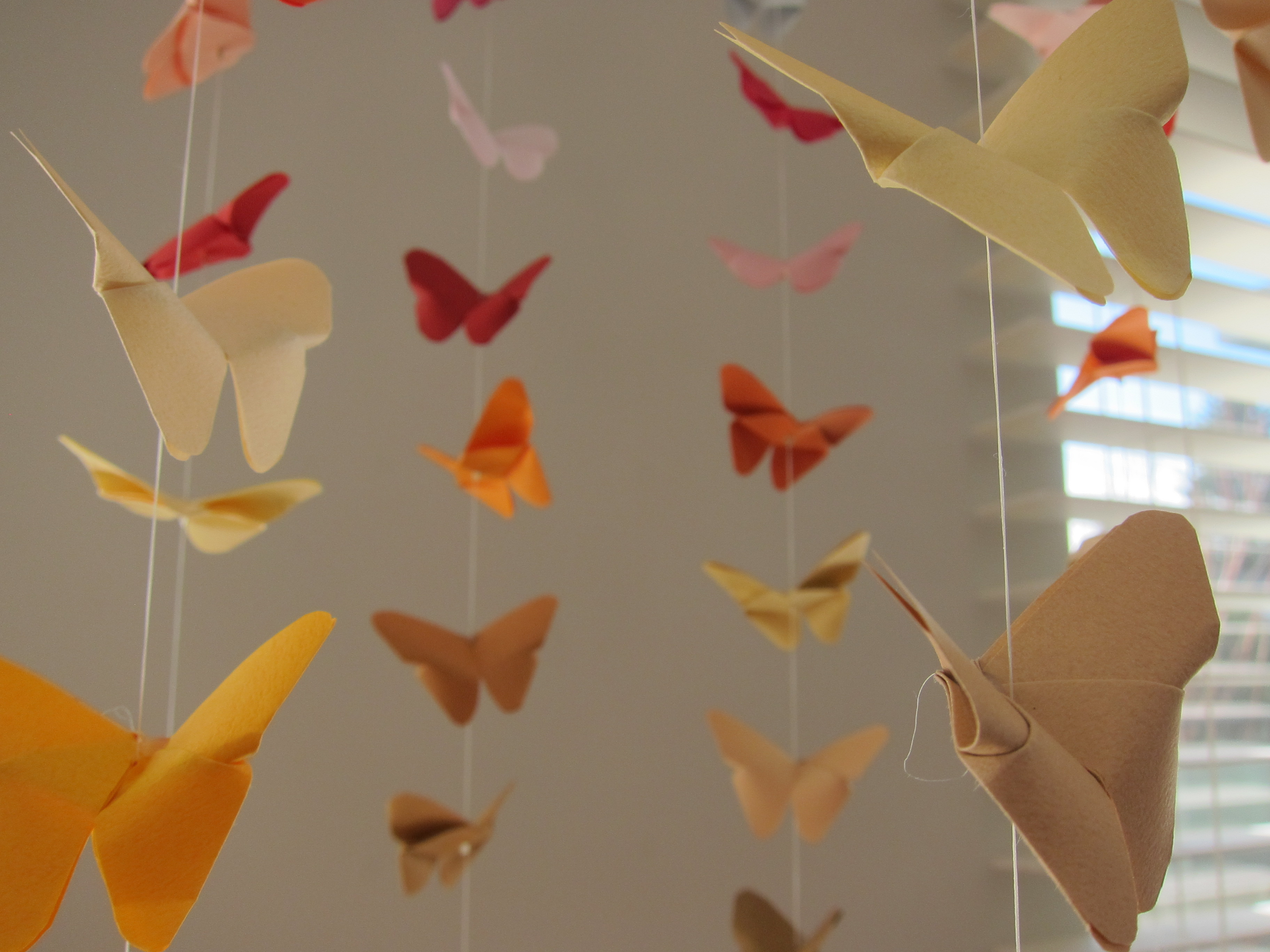 How Big Is Origami Paper Diy Origami Butterfly Mobile