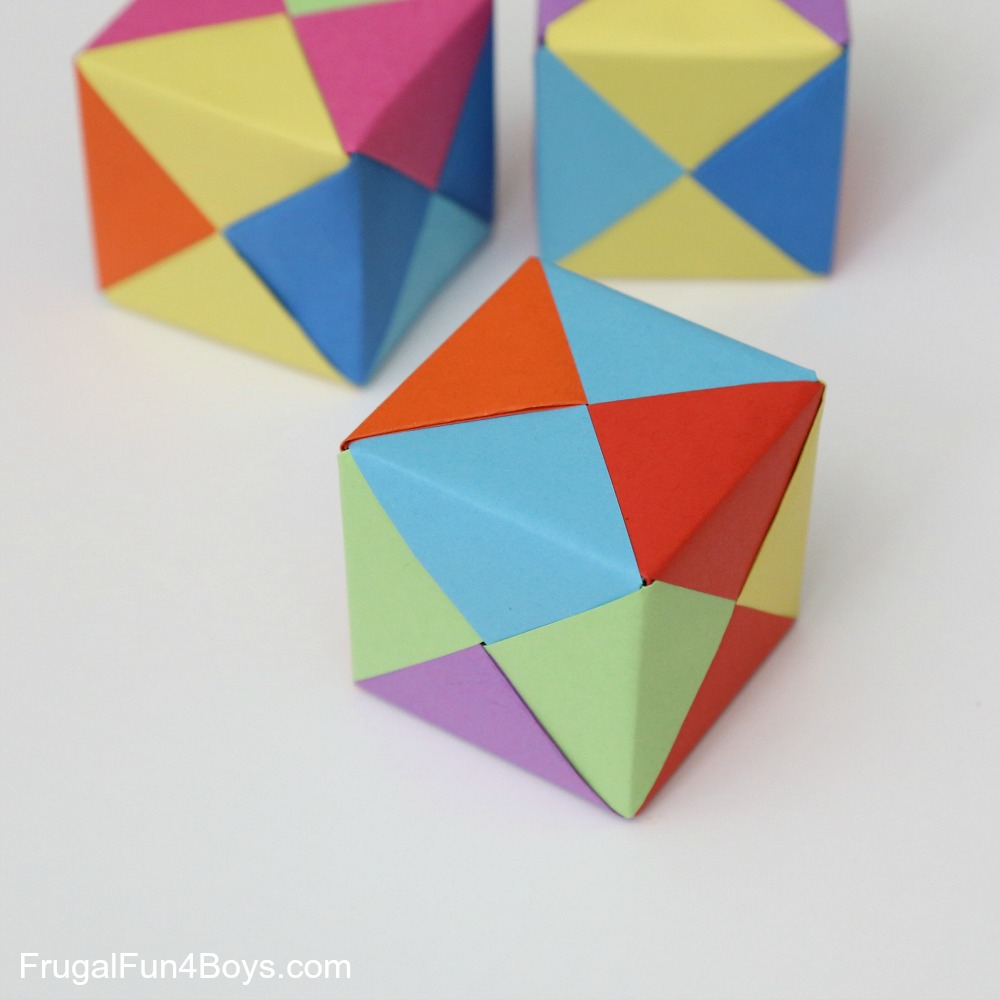 How Big Is Origami Paper How To Fold Origami Paper Cubes Frugal Fun For Boys And Girls
