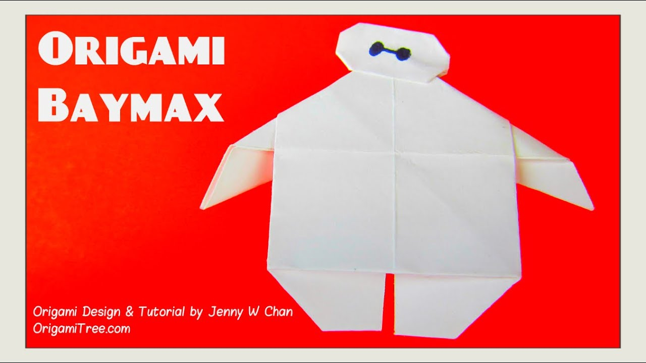 How Big Is Origami Paper Origami Baymax From Disney Big Hero 6 Paper Crafts For Kids Easy