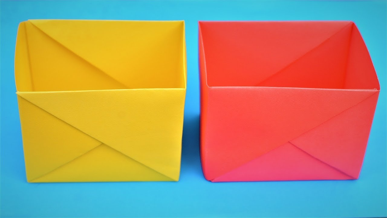 How Big Is Origami Paper Paper Box How To Make A Paper Box Diy Paper Box Paper Box Origami