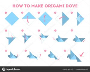 How Do You Make An Origami How To Make An Origami Dove Guide Stock Vector Inspiringvector