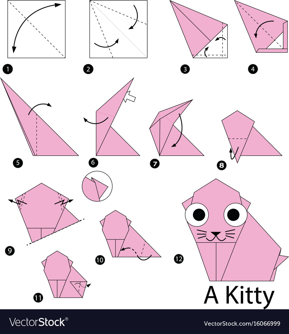How Do You Make An Origami Step Instructions How To Make Origami A Kitty